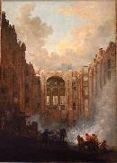 Hubert Robert Incendie de l'Opera Germany oil painting artist